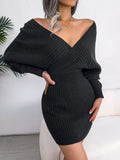 Knitted Long Sleeve Sweater Dress