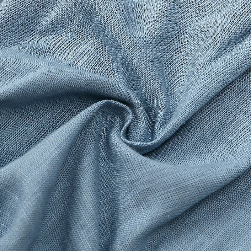 Linen Ruffles Baby Romper