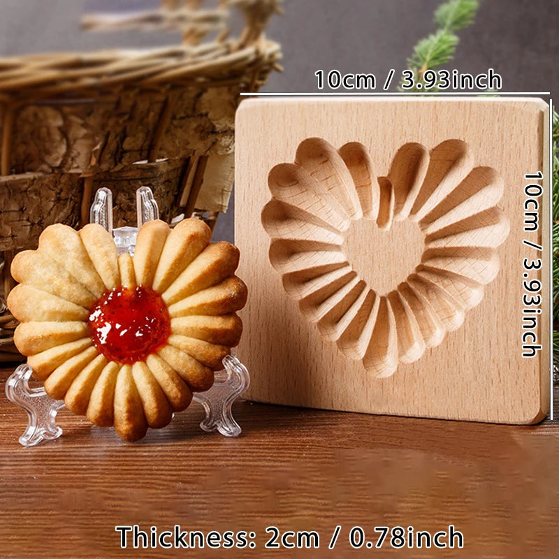3D Wooden Cookie Cutter Moulds for Baking