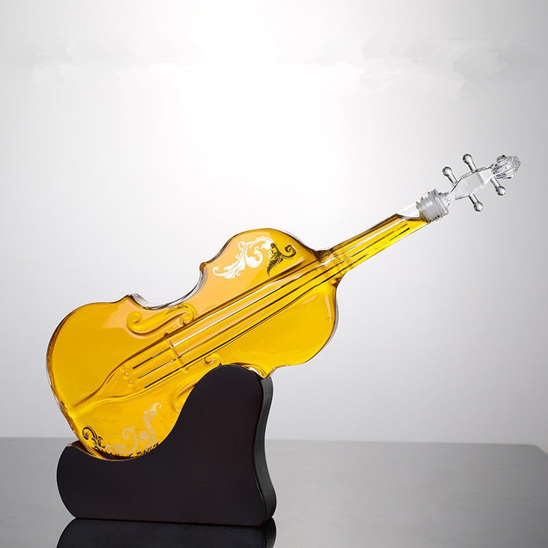 Craft Bottle Violin Glass Decanter Whiskey Set - view 5