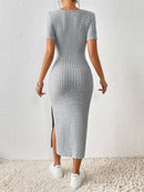 Women's Knitted Casual Summer Midi Dress