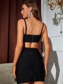 Black Backless Sleeveless Bodycon Dress, ibuyxi.com