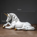 Modern White Unicorn Sculpture For Home Decor - view 3