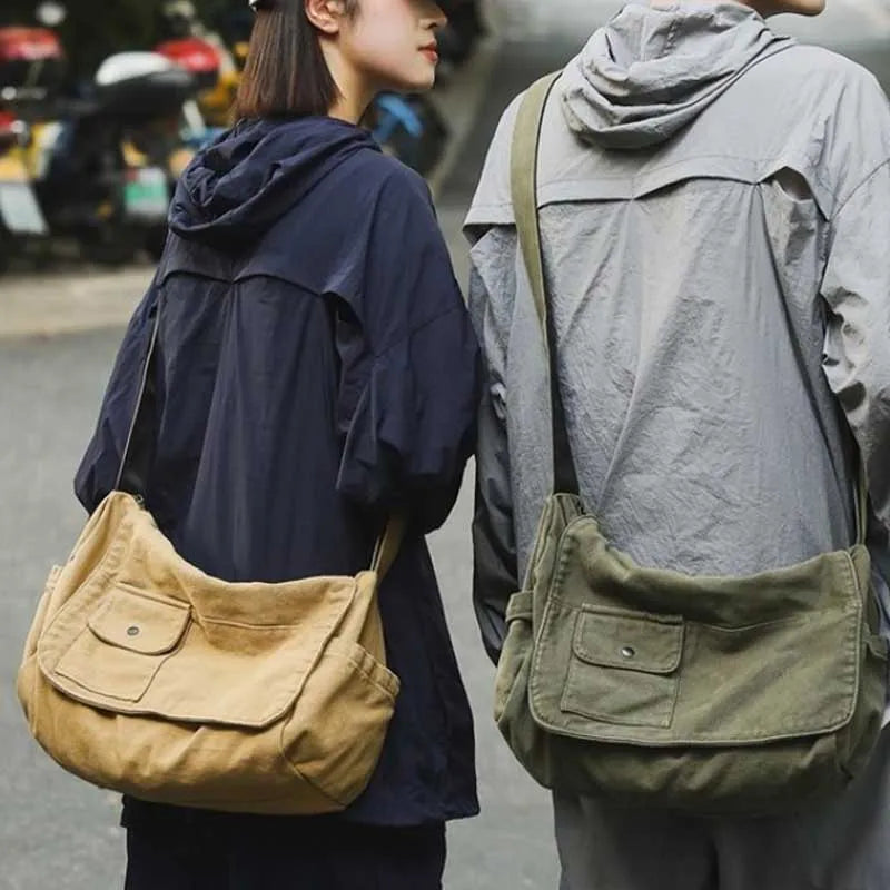 Casual Canvas Messenger Bag