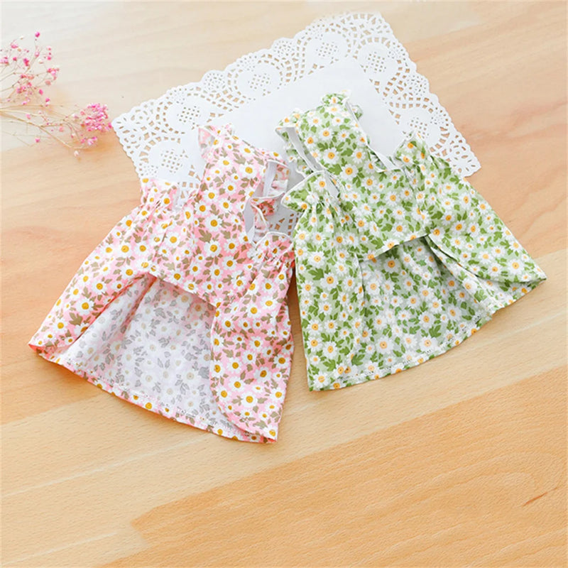 Summer Flower Print Pet Dresses