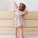 Linen Ruffles Baby Romper