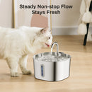 Stainless Steel 2.2L Automatic Cat Water Fountain
