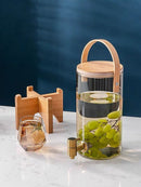 Large Capacity Glass Cold Water Pitcher with Tap, ibuyxi.com
