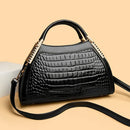 Glossy Croc Patent Leather Handbag