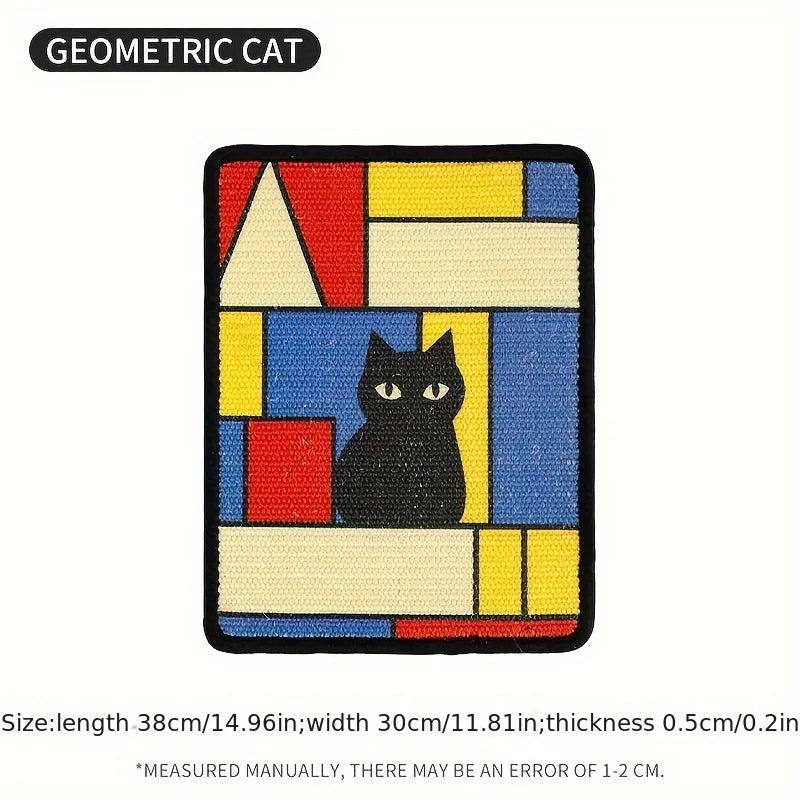 Painting Style Wall Mounted Cat Scratching Mat