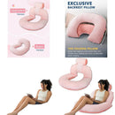 Velvet Pink Bed Pillow, iBuyXi.com