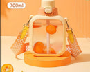 Cute Flat Bottles with Straw and Strap, iBuyXi.com
