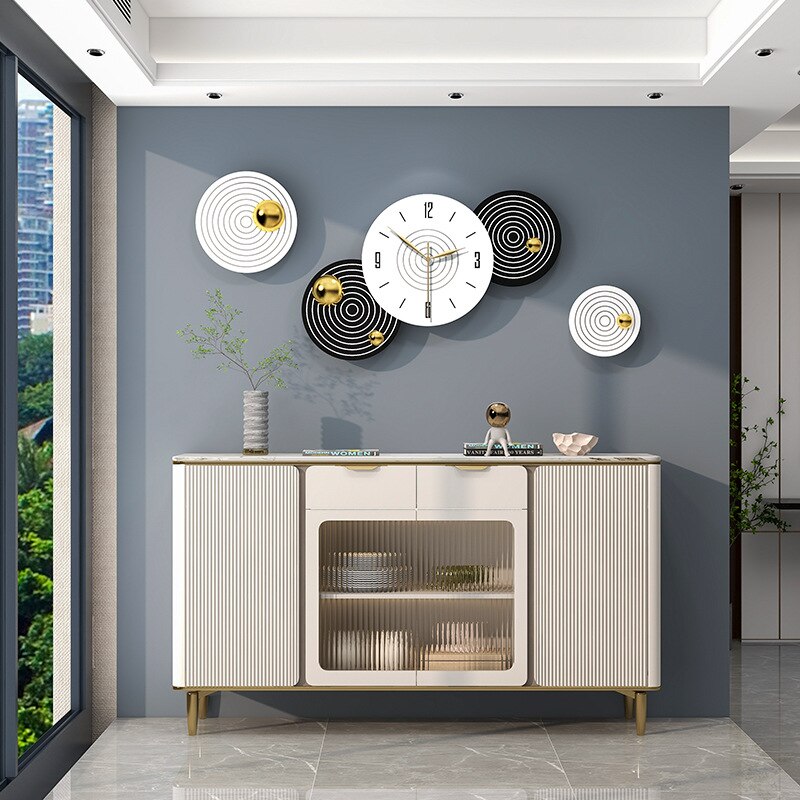 Minimalist Wall Hanging Clock with Luxury Lights - view 3