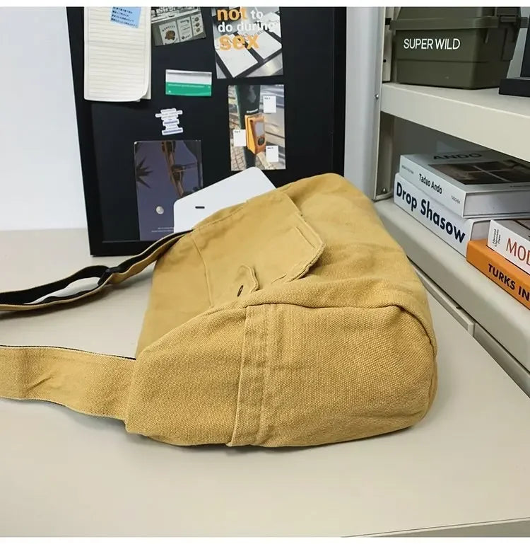 Casual Canvas Messenger Bag