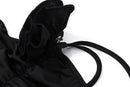 Black Floral Applique Maxi Dress With Sleeveless Design - view 10