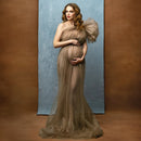 Mesh Single Shoulder Dress For Maternity Photography
