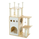 Modern Cat Tree Wooden 2-Floor Cat Condo