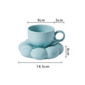 Custom Ceramic Cappuccino Set Flower Design - view 2