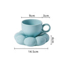 Custom Ceramic Cappuccino Set Flower Design - view 2