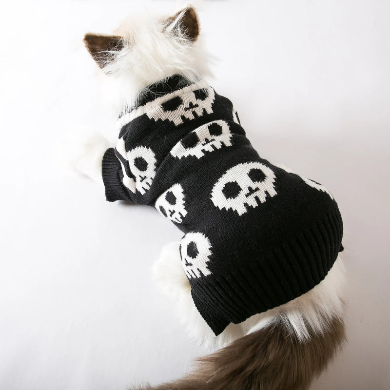 Skull Knitted Pet Sweater