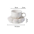 Custom Ceramic Cappuccino Set Flower Design - view 6