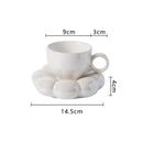 Custom Ceramic Cappuccino Set Flower Design - view 6