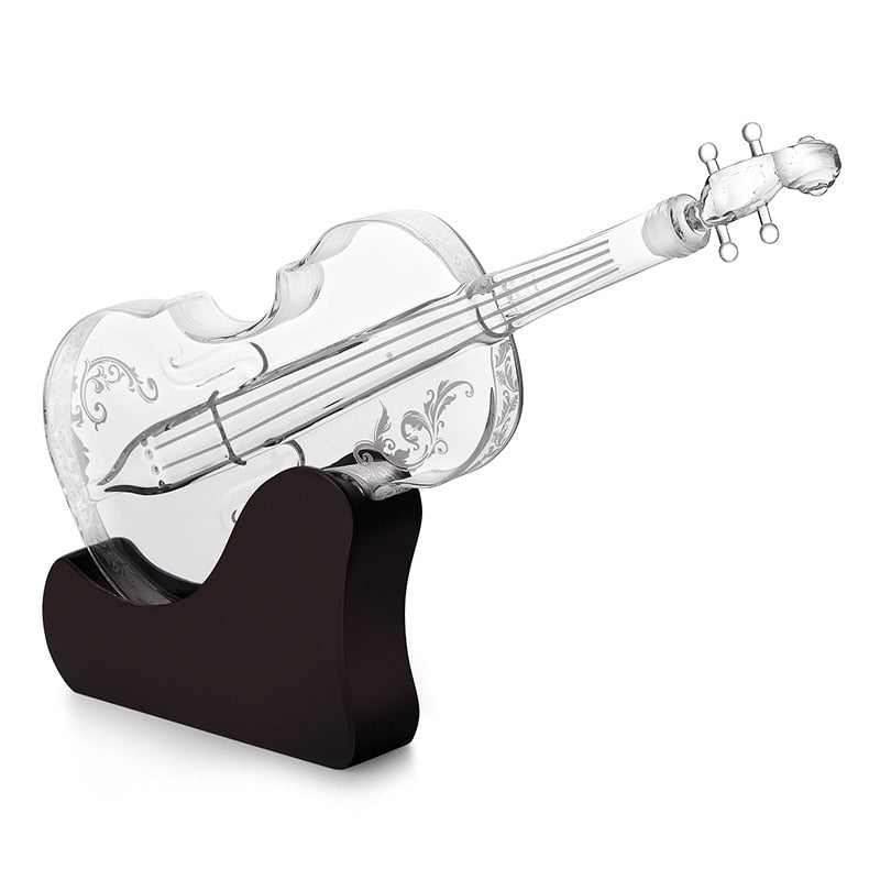 Craft Bottle Violin Glass Decanter Whiskey Set - view 4