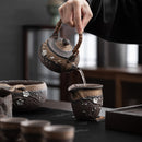 Old Thick Earthenware Tea Cup and Pot, iBuyXi.com