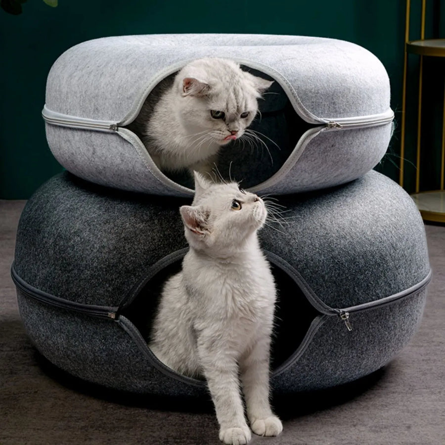 Felt Donut Cat Bed
