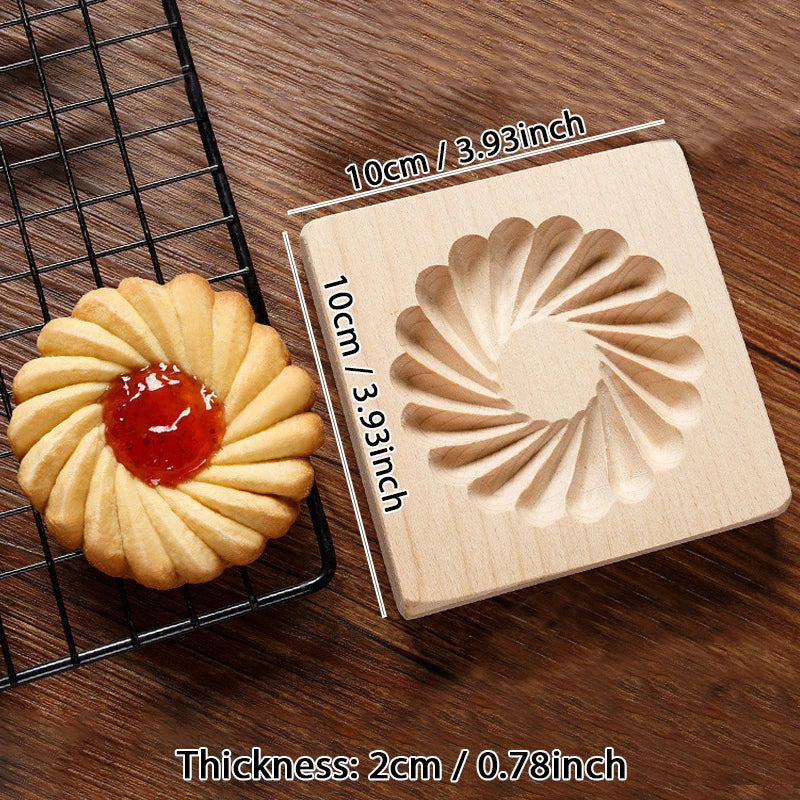 3D Wooden Cookie Cutter Moulds for Baking