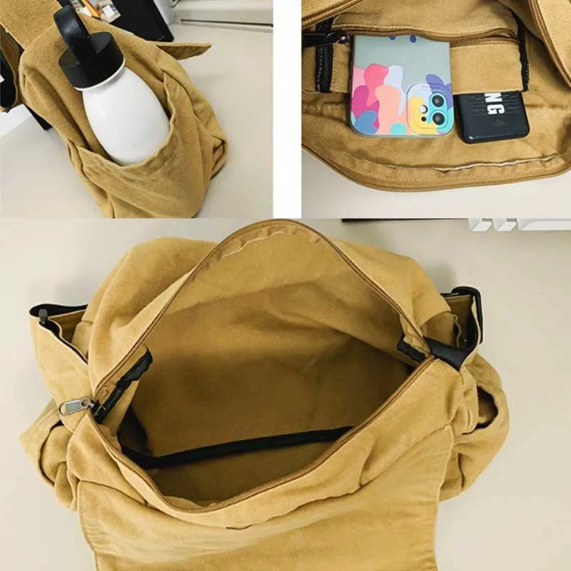Casual Canvas Messenger Bag