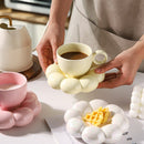 Custom Ceramic Cappuccino Set Flower Design - view 10