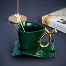 Retro Heart-Shape Ceramic Coffee Mug Set, ibuyxi.com