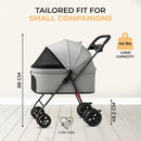 Mesh Canopy Foldable Pet Stroller