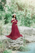 Lace Maternity Maxi Gown