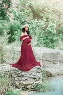Lace Maternity Maxi Gown