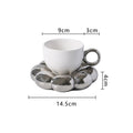 Custom Ceramic Cappuccino Set Flower Design - view 5