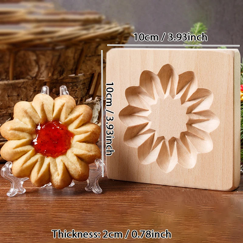 3D Wooden Cookie Cutter Moulds for Baking