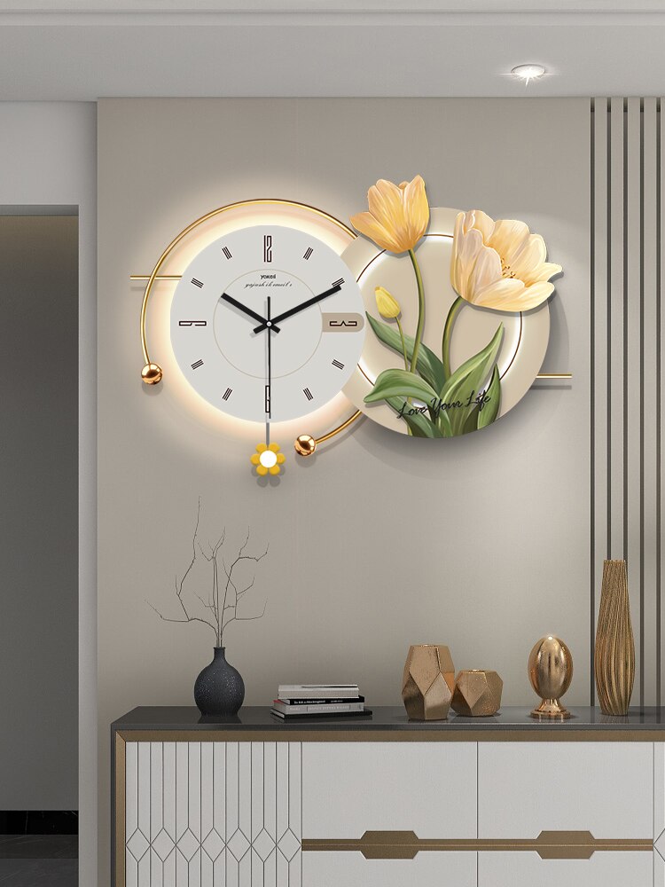 Modern and Luxury Light Wall Clock for Decor - view 4