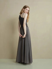 Boho Two Tone Asymmetrical Maxi Dress