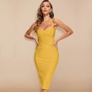 Royal Blue Spaghetti Strap Midi Bandage Dress, ibuyxi.com