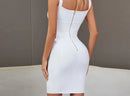 Hollow Out Tank Sleeveless White Mini Dress, ibuyxi.com