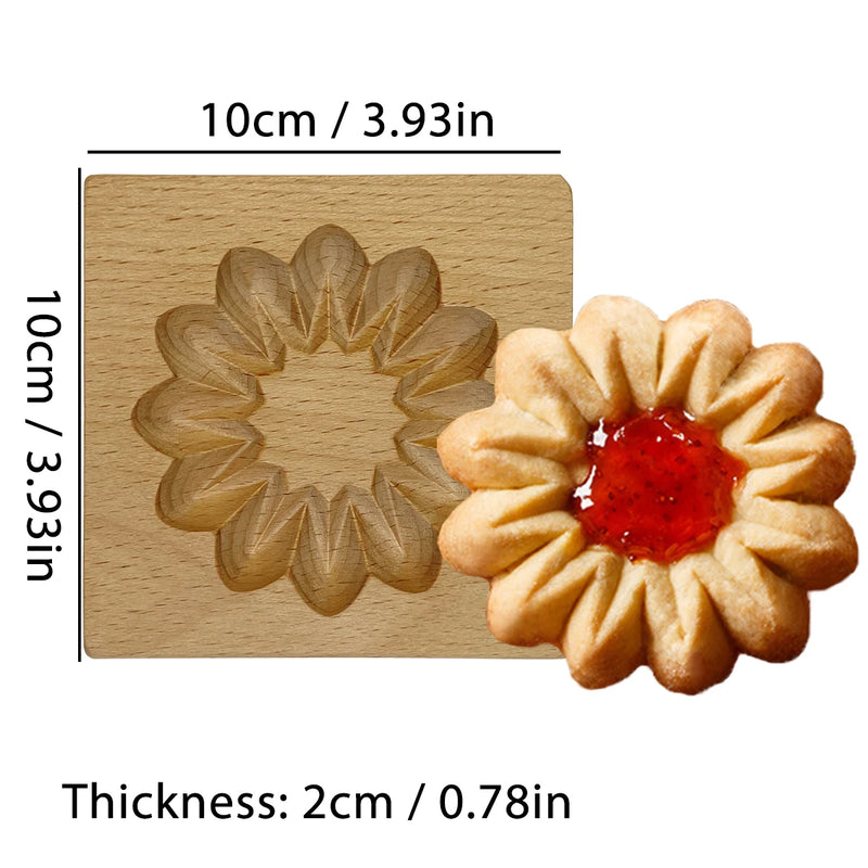 3D Wooden Cookie Cutter Moulds for Baking
