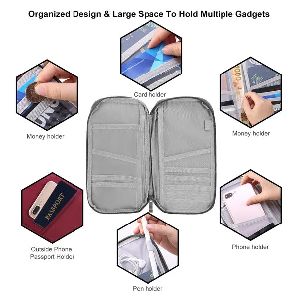 Travel Passport Wallet 12Cells - view 4
