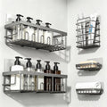 Adhesive Shower Caddy 5-Pack Rustproof Stainless Steel Organizer No Drilling