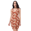 Siamese Cat Floral Bodycon Dress, iBuyXi.com