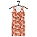 Siamese Cat Floral Bodycon Dress, iBuyXi.com