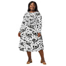 Lovey Eyes Bird Long Sleeve Midi Dress