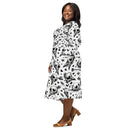 Lovey Eyes Bird Long Sleeve Midi Dress