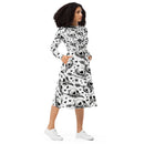 Lovey Eyes Bird Long Sleeve Midi Dress